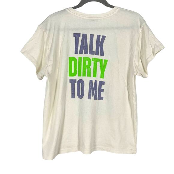 Daydreamer Poison Talk Dirty To Me Tour Tee Short Sleeve Medium Cream - Picture 3 of 8